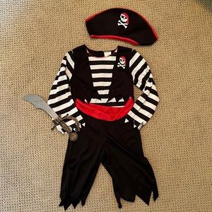 Kids Pirate Costume with Hat and Sword